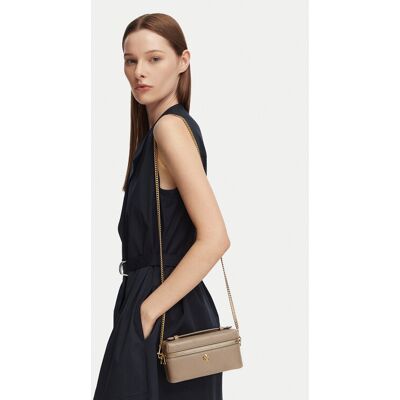 Tory Burch Kabelka Charlie Quilted East-West Vanity Case 186036 Béžová Ženy Tory Burch Kabelka Charlie Quilted East-West Vanity Case 186036 Béžová Ženy