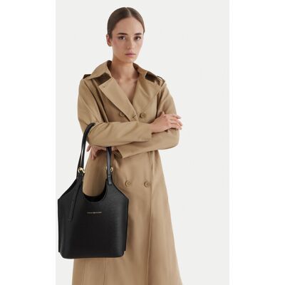 Tommy Hilfiger Kabelka Th Modern Mini Tote AW0AW18617 Čierna Ženy Tommy Hilfiger Kabelka Th Modern Mini Tote AW0AW18617 Čierna Ženy