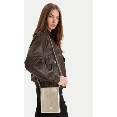 PINKO Kabelka Flat Satchel AI 25-26 PCPL 105352 A2O9 Zlatá Ženy PINKO Kabelka Flat Satchel AI 25-26 PCPL 105352 A2O9 Zlatá Ženy