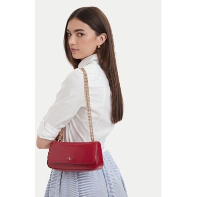 Calvin Klein Kabelka Ck Convertible Chain Small Bag LV04F3172G Červená Ženy Calvin Klein Kabelka Ck Convertible Chain Small Bag LV04F3172G Červená Ženy