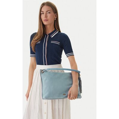 Tommy Hilfiger Kabelka Th Statement Leather Bag Suede AW0AW18402 Modrá Ženy Tommy Hilfiger Kabelka Th Statement Leather Bag Suede AW0AW18402 Modrá Ženy