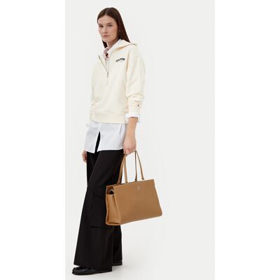 Tommy Hilfiger Kabelka Th Legacy Tote AW0AW17197 Hnedá Ženy Tommy Hilfiger Kabelka Th Legacy Tote AW0AW17197 Hnedá Ženy