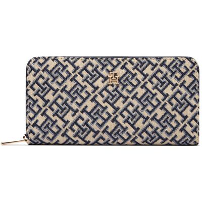 Tommy Hilfiger Peňaženka Th Icon Lrg Za Jacquard AW0AW18796 Tmavomodrá Ženy Tommy Hilfiger Peňaženka Th Icon Lrg Za Jacquard AW0AW18796 Tmavomodrá Ženy