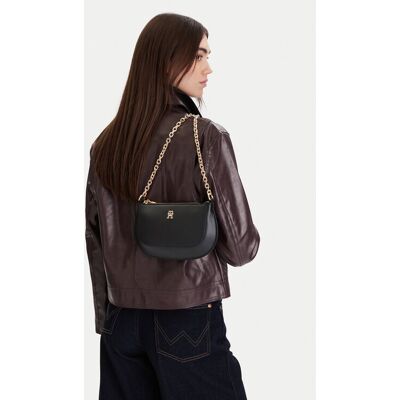 Tommy Hilfiger Kabelka Th Glam Mini Chain Crossover AW0AW18142 Čierna Ženy Tommy Hilfiger Kabelka Th Glam Mini Chain Crossover AW0AW18142 Čierna Ženy