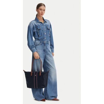 Tommy Hilfiger Kabelka Popette Tote Corp AW0AW17706 Tmavomodrá Ženy Tommy Hilfiger Kabelka Popette Tote Corp AW0AW17706 Tmavomodrá Ženy