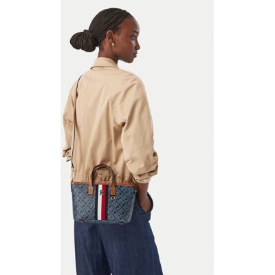 Tommy Hilfiger Kabelka Th Monoplay Mini Tote Corp AW0AW19177 Tmavomodrá Ženy Tommy Hilfiger Kabelka Th Monoplay Mini Tote Corp AW0AW19177 Tmavomodrá Ženy
