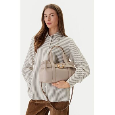Calvin Klein Kabelka Buckle Mini Tote With Strap LV04F3295G Béžová Ženy Calvin Klein Kabelka Buckle Mini Tote With Strap LV04F3295G Béžová Ženy