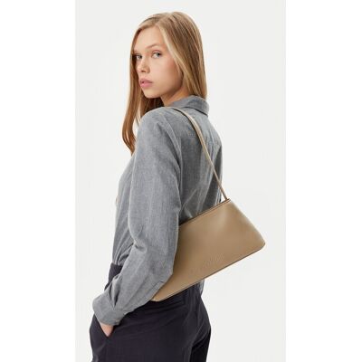Calvin Klein Kabelka Embossed Logo Shoulder Bag K60K612550 Béžová Ženy Calvin Klein Kabelka Embossed Logo Shoulder Bag K60K612550 Béžová Ženy
