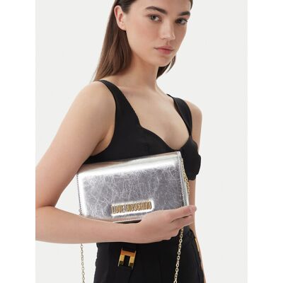 LOVE MOSCHINO Kabelka JC4345PP0OKQ0902 Strieborná Ženy LOVE MOSCHINO Kabelka JC4345PP0OKQ0902 Strieborná Ženy