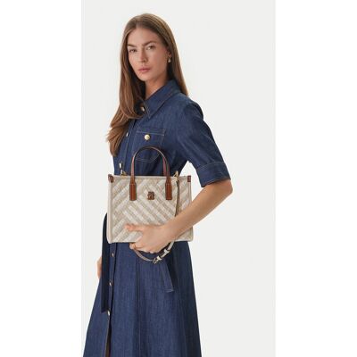 Tommy Hilfiger Kabelka Th City Mini Tote AW0AW18393 Béžová Ženy Tommy Hilfiger Kabelka Th City Mini Tote AW0AW18393 Béžová Ženy