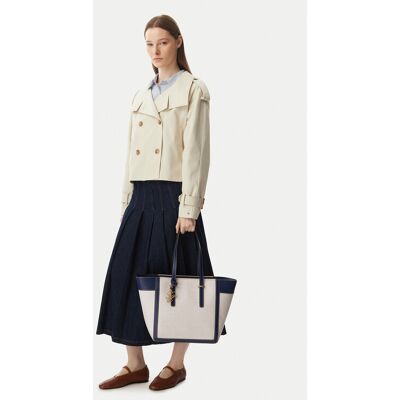 Tommy Hilfiger Kabelka Th Script Tote Canvas AW0AW18829 Krémová Ženy Tommy Hilfiger Kabelka Th Script Tote Canvas AW0AW18829 Krémová Ženy