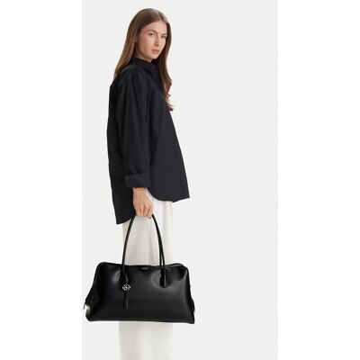 Calvin Klein Kabelka Emblem Trio Large Work Bag LV04F3368G Čierna Ženy Calvin Klein Kabelka Emblem Trio Large Work Bag LV04F3368G Čierna Ženy