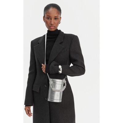 PINKO Kabelka Mini Bucket Manico 25-26 PLTT 105910 Strieborná Ženy PINKO Kabelka Mini Bucket Manico 25-26 PLTT 105910 Strieborná Ženy