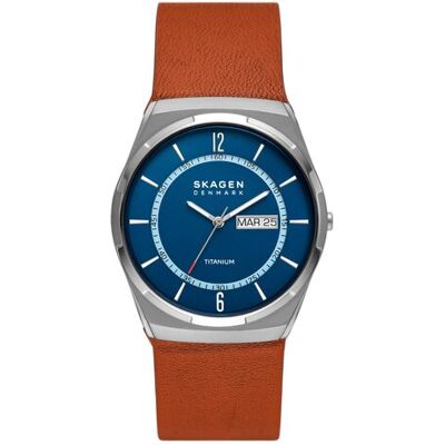 Skagen Hodinky Melbye Titanium SKW6906 Hnedá Muži Skagen Hodinky Melbye Titanium SKW6906 Hnedá Muži