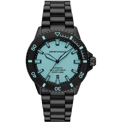 Emporio Armani Hodinky Sea Explorer AR60084 Čierna Muži Emporio Armani Hodinky Sea Explorer AR60084 Čierna Muži