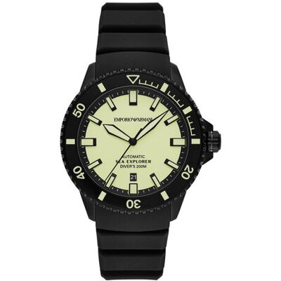 Emporio Armani Hodinky Sea Explorer AR60085 Čierna Muži Emporio Armani Hodinky Sea Explorer AR60085 Čierna Muži