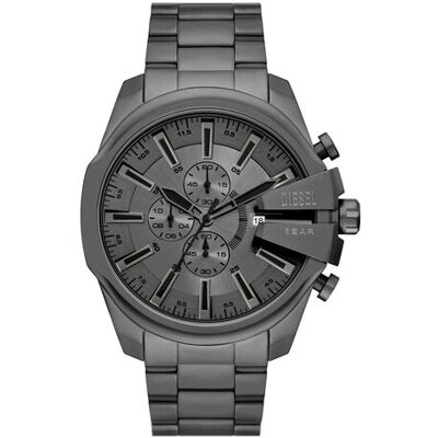 Diesel Hodinky Mega Chief Slim Chronograph DZ4676 Sivá Muži Diesel Hodinky Mega Chief Slim Chronograph DZ4676 Sivá Muži