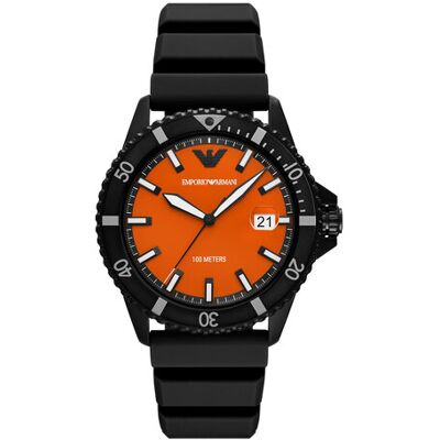 Emporio Armani Hodinky World Explorer AR11684 Čierna Muži Emporio Armani Hodinky World Explorer AR11684 Čierna Muži