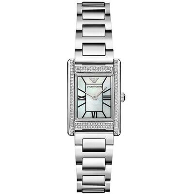 Emporio Armani Hodinky Genni AR11625 Strieborná Ženy Emporio Armani Hodinky Genni AR11625 Strieborná Ženy