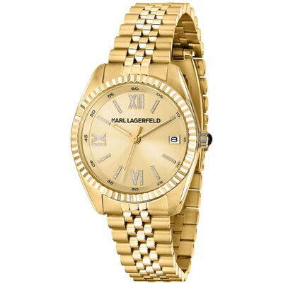 KARL LAGERFELD Hodinky R0553108504 Zlatá Ženy KARL LAGERFELD Hodinky R0553108504 Zlatá Ženy