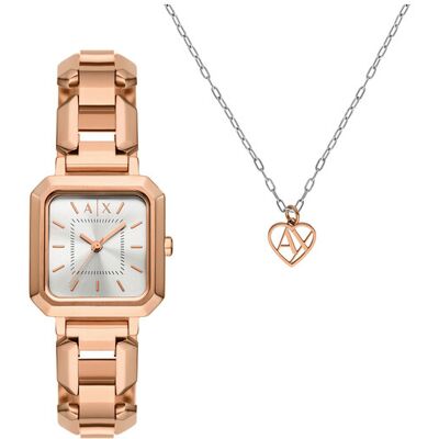 Armani Exchange Hodinky Leila AX7167SET Zlatá Ženy Armani Exchange Hodinky Leila AX7167SET Zlatá Ženy