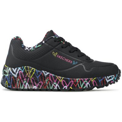 Skechers Sneakersy Uno Lite Lovely Luv 314976L/BKMT Čierna Deti Skechers Sneakersy Uno Lite Lovely Luv 314976L/BKMT Čierna Deti