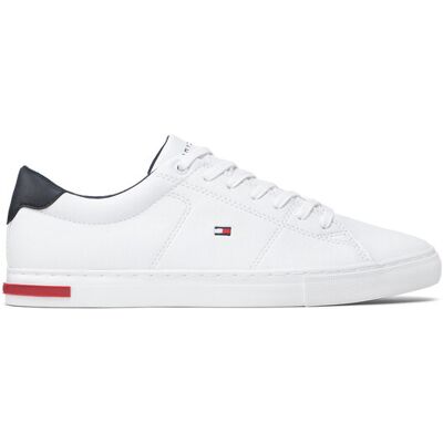 Tommy Hilfiger Sneakersy Essential Leather Detail Vulc FM0FM04047 Biela Muži Tommy Hilfiger Sneakersy Essential Leather Detail Vulc FM0FM04047 Biela Muži