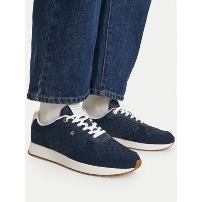 Tommy Hilfiger Sneakersy Th Runner Suede Monogram FW0FW09620 Tmavomodrá Ženy Tommy Hilfiger Sneakersy Th Runner Suede Monogram FW0FW09620 Tmavomodrá Ženy