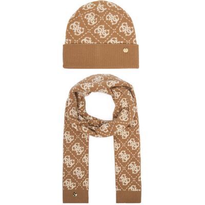 Guess Set čiapka a šál GFBOX WP6401 Béžová Ženy Guess Set čiapka a šál GFBOX WP6401 Béžová Ženy