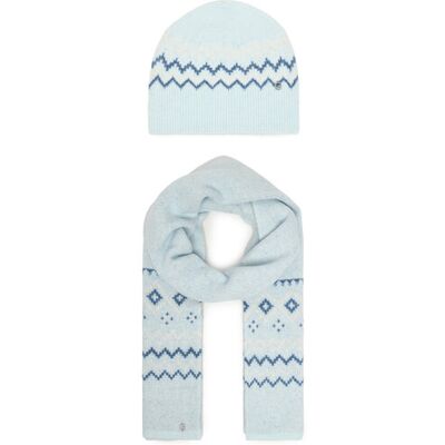 Guess Set čiapka a šál W5PZ18 Z3LQ0 Modrá Regular Fit Ženy Guess Set čiapka a šál W5PZ18 Z3LQ0 Modrá Regular Fit Ženy