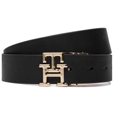 Tommy Hilfiger Opasok Th Logo Rev 3.0 Pebble AW0AW18691 Čierna Ženy Tommy Hilfiger Opasok Th Logo Rev 3.0 Pebble AW0AW18691 Čierna Ženy