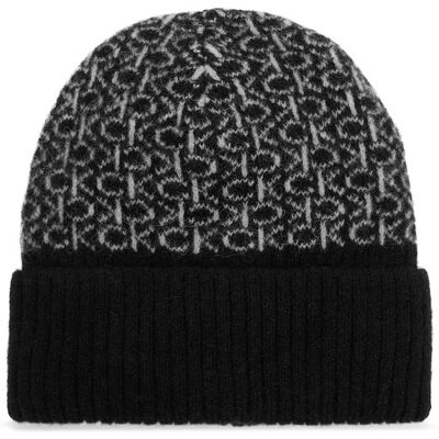 Calvin Klein Čiapka Monogram Fold K60K612595 Čierna Ženy Calvin Klein Čiapka Monogram Fold K60K612595 Čierna Ženy