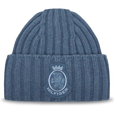 Tommy Hilfiger Čiapka Th Crest Fluffy AW0AW18210 Modrá Ženy Tommy Hilfiger Čiapka Th Crest Fluffy AW0AW18210 Modrá Ženy