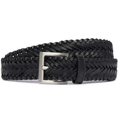 Tommy Hilfiger Opasok Th Soho Braid 3.0 AM0AM14776 Čierna Muži Tommy Hilfiger Opasok Th Soho Braid 3.0 AM0AM14776 Čierna Muži