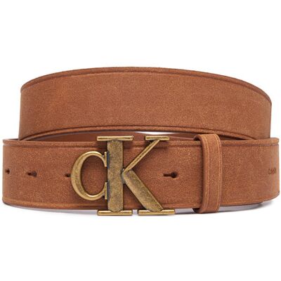 Calvin Klein Opasok Ck Buckle Suede 35Mm Fixed LV04D7126G Hnedá Muži Calvin Klein Opasok Ck Buckle Suede 35Mm Fixed LV04D7126G Hnedá Muži