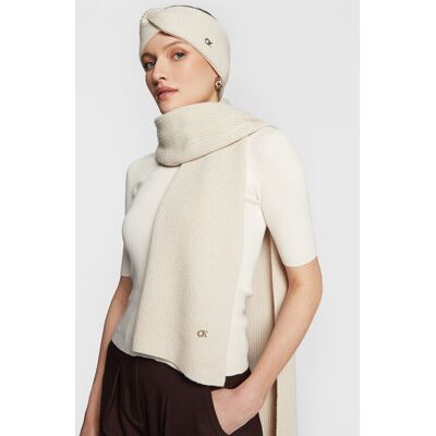 Calvin Klein Šál Re-Lock K60K610415 Béžová Ženy Calvin Klein Šál Re-Lock K60K610415 Béžová Ženy
