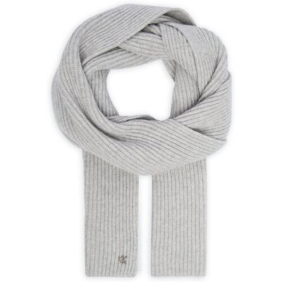 Calvin Klein Šál Ck Metal Wool Rib Scarf LV04D8056G Sivá Muži Calvin Klein Šál Ck Metal Wool Rib Scarf LV04D8056G Sivá Muži