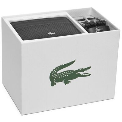 Lacoste Sada puzdro na karty a opasok RC4092 Čierna Muži Lacoste Sada puzdro na karty a opasok RC4092 Čierna Muži