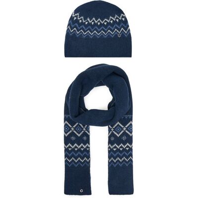 Guess Set čiapka a šál W5PZ18 Z3LQ0 Tmavomodrá Ženy Guess Set čiapka a šál W5PZ18 Z3LQ0 Tmavomodrá Ženy