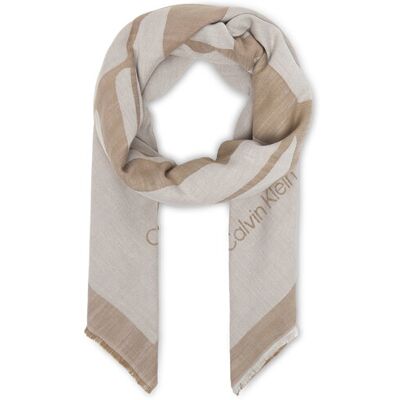 Calvin Klein Šál/Šatka Calvin Chambray Square Scarf LV04F8085G Béžová Ženy Calvin Klein Šál/Šatka Calvin Chambray Square Scarf LV04F8085G Béžová Ženy