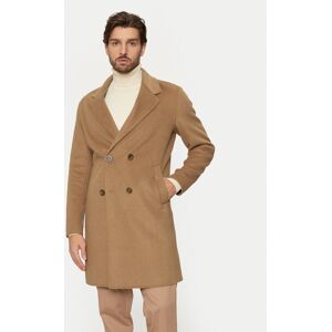 Guess Vlnený kabát M4BL47 WGJU2 Béžová Regular Fit Muži Guess Vlnený kabát M4BL47 WGJU2 Béžová Regular Fit Muži