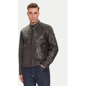 JOOP! Kožená bunda Cleary 80000863 Sivá Regular Fit Muži JOOP! Kožená bunda Cleary 80000863 Sivá Regular Fit Muži