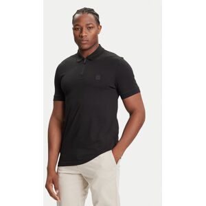 BOSS Polokošeľa Passerzip 50537507 Čierna Slim Fit Muži BOSS Polokošeľa Passerzip 50537507 Čierna Slim Fit Muži