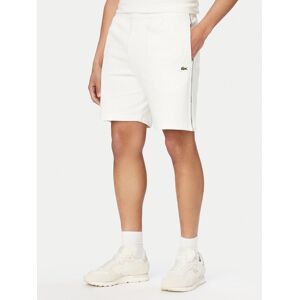 Lacoste Športové kraťasy GH0886 Biela Regular Fit Muži Lacoste Športové kraťasy GH0886 Biela Regular Fit Muži