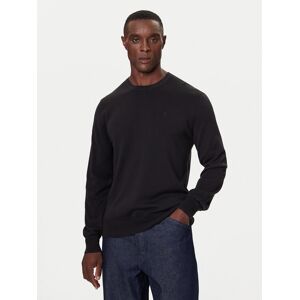 Calvin Klein Sveter LV040BM343 Čierna Regular Fit Muži Calvin Klein Sveter LV040BM343 Čierna Regular Fit Muži