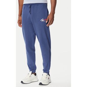 Tommy Jeans Teplákové nohavice DM0DM23903 Modrá Regular Fit Muži Tommy Jeans Teplákové nohavice DM0DM23903 Modrá Regular Fit Muži