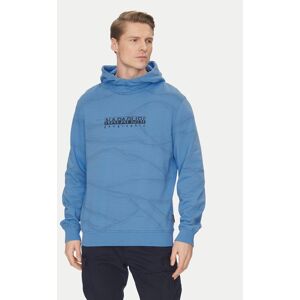 Napapijri Mikina Cellini NP0A4ILR Modrá Relaxed Fit Muži Napapijri Mikina Cellini NP0A4ILR Modrá Relaxed Fit Muži