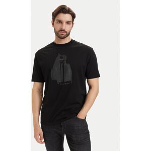 KARL LAGERFELD Tričko 755143 563225 Čierna Regular Fit Muži KARL LAGERFELD Tričko 755143 563225 Čierna Regular Fit Muži