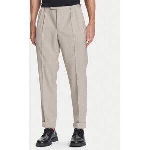 BOSS Bavlnené nohavice C-Perin-DPL 50545822 Béžová Tapered Fit Muži BOSS Bavlnené nohavice C-Perin-DPL 50545822 Béžová Tapered Fit Muži