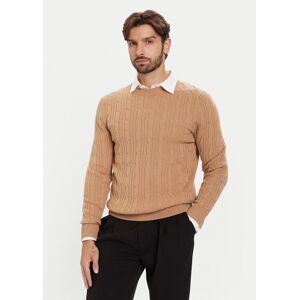 BOSS Sveter H-Hetico 50549975 Béžová Regular Fit Muži BOSS Sveter H-Hetico 50549975 Béžová Regular Fit Muži